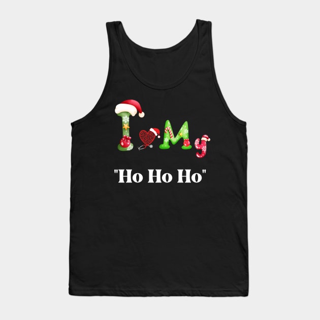 Xmas with "Ho Ho Ho" Tank Top by Tee Trendz